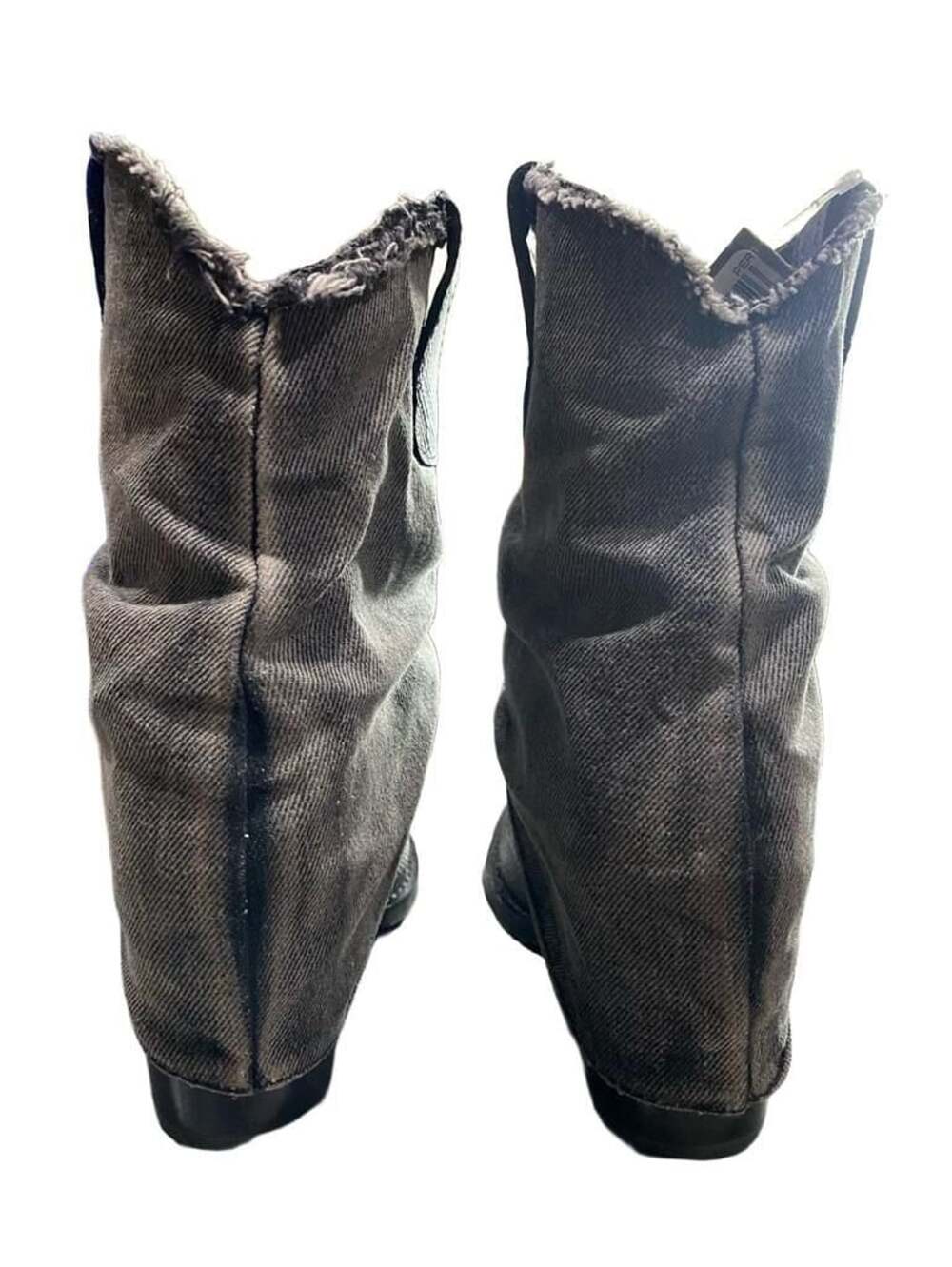 Dingo Denim Dream Leather Bootie Size 7M Black Snake Snip Toe - Picture 4 of 9
